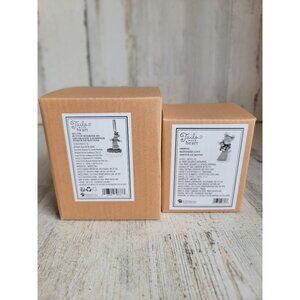 Enesco button border reindeer love mouse tails with heart ornament set Xmas